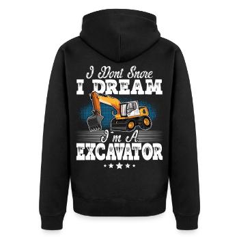 Opérateur d’excavatrice - Veste à capuche bio Premium Unisexe - noir - Dos - Nico (187cm)