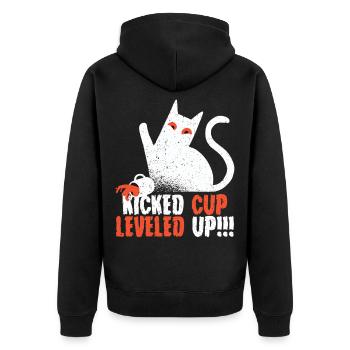 Kaffeeentzug Koffeinfrei Ex-Kaffeetrinker - Unisex Premium Bio Zip Hoodie - Schwarz - Hinten - Nico (187cm)