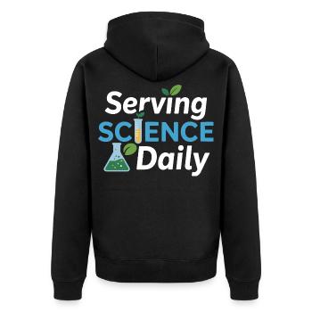 Serving Science Daily Dietitian Expert Profession - Unisex Premium Organic Zip Hoodie - black - Back - Nico (187cm)