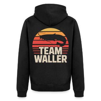 Catfish catfish fishing sport fishing team catfish - Unisex Premium Organic Zip Hoodie - black - Back - Nico (187cm)