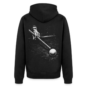 Joueur de billard Billard Snooker Carom - Veste à capuche bio Premium Unisexe - noir - Dos - Nico (187cm)
