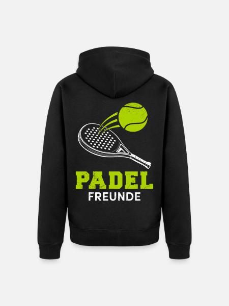 Équipe de Padel PADEL FRIENDS Jeux de padel amusants - Veste à capuche bio Premium Unisexe - noir