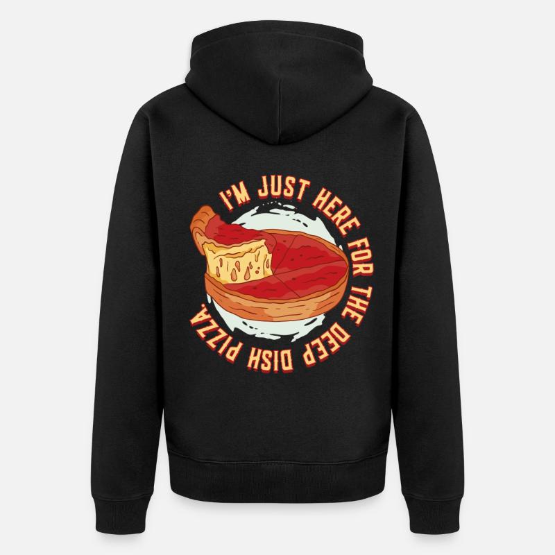 Plat profond Pizza Chicargo - Veste à capuche bio Premium Unisexe - noir