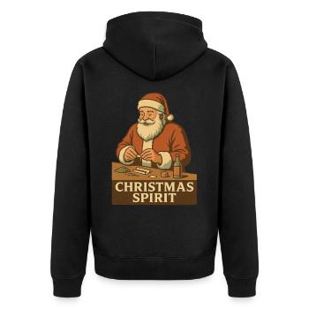 christmas spirit - Veste à capuche bio Premium Unisexe - noir - Dos - Nico (187cm)