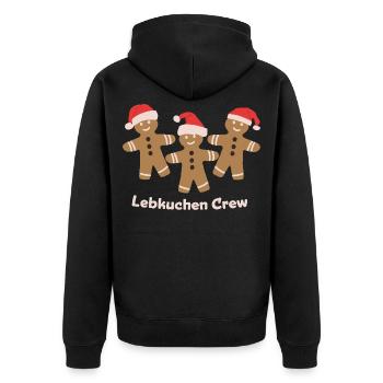 Boulangerie de Noël Gingerbread Crew - Veste à capuche bio Premium Unisexe - noir - Dos - Nico (187cm)