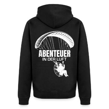 Paramoteur AVENTURE DANS L’AIR Plaisir - Veste à capuche bio Premium Unisexe - noir - Dos - Nico (187cm)