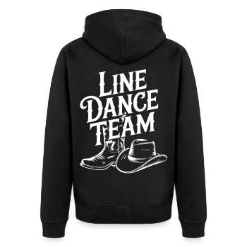 Line Dance Team Boots Hat - Unisex Premium Organic Zip Hoodie - black - Back - Nico (187cm)