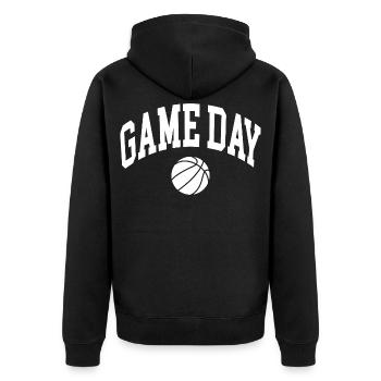 Fan de basket le jour du match - Veste à capuche bio Premium Unisexe - noir - Dos - Nico (187cm)