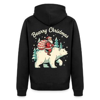 Ours de Noël Bearry Noël Noël - Veste à capuche bio Premium Unisexe - noir - Dos - Nico (187cm)