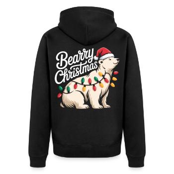 Ours de Noël Bearry Noël Noël - Veste à capuche bio Premium Unisexe - noir - Dos - Nico (187cm)