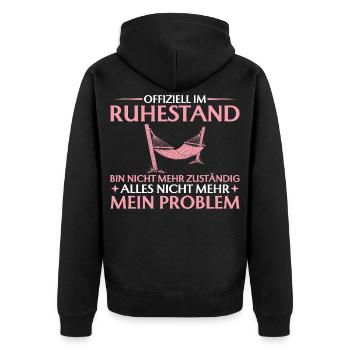 Retraite, adieu, collègue retraité - Veste à capuche bio Premium Unisexe - noir - Dos - Nico (187cm)
