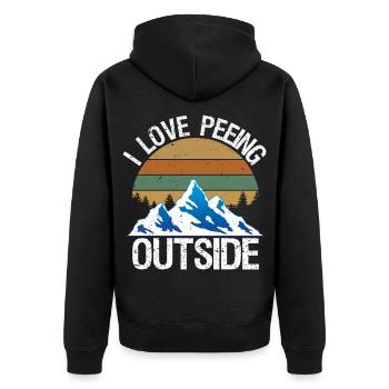I Love Peeing Outside Camping Hiking - Veste à capuche bio Premium Unisexe - noir - Dos - Nico (187cm)