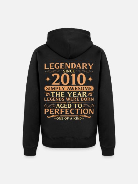16e anniversaire de Legends 2010 - Veste à capuche bio Premium Unisexe - noir