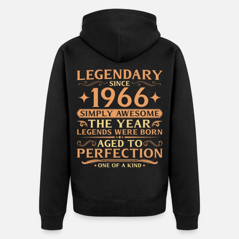 60e anniversaire de Legends 1966 - Veste à capuche bio Premium Unisexe - noir
