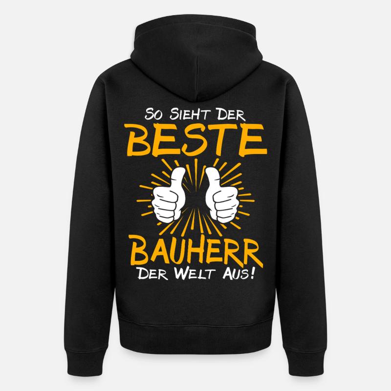 Idée cadeau constructeur - Veste à capuche bio Premium Unisexe - noir