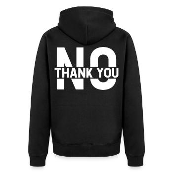 Non merci - Veste à capuche bio Premium Unisexe - noir - Dos - Nico (187cm)