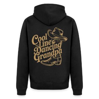 Grand-père de la danse en ligne cool - Veste à capuche bio Premium Unisexe - noir - Dos - Nico (187cm)