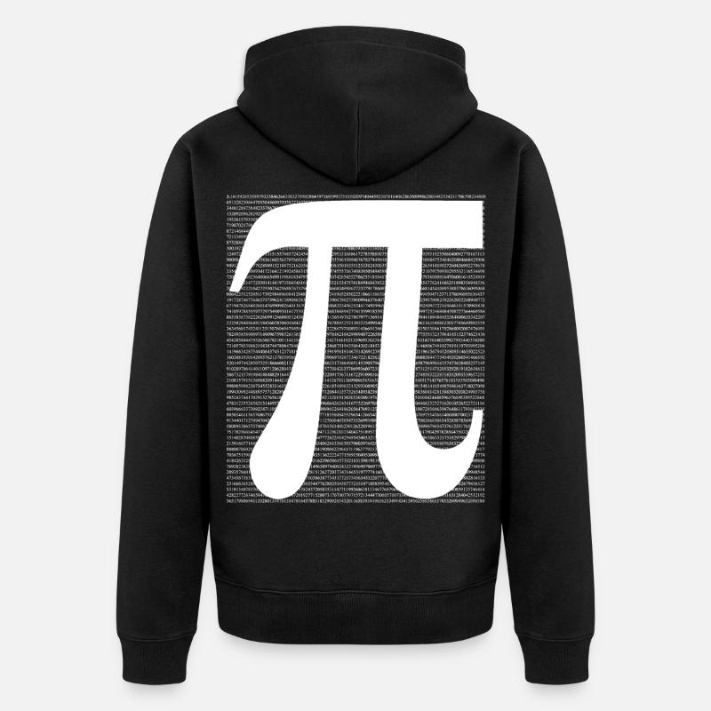 Symbole Pi dans l’art en ligne - Veste à capuche bio Premium Unisexe - noir