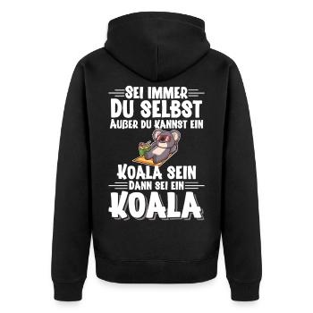 Koala - Veste à capuche bio Premium Unisexe - noir - Dos - Nico (187cm)