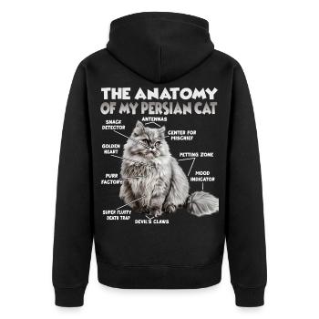 Cat T perse | Chat perse Chats Persans Chats persans - Veste à capuche bio Premium Unisexe - noir - Dos - Nico (187cm)