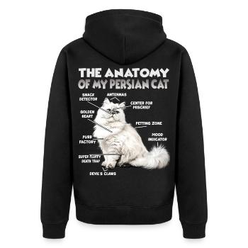 Dictons de chats Amateur de chats Cadeau Fan de chat - Veste à capuche bio Premium Unisexe - noir - Dos - Nico (187cm)