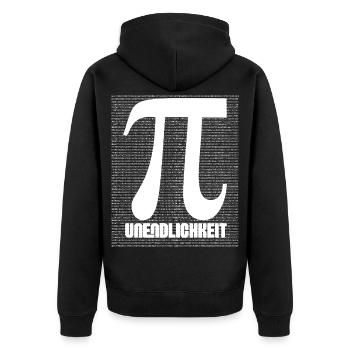 Motif de symboles Pi Nerd - Veste à capuche bio Premium Unisexe - noir - Dos - Nico (187cm)