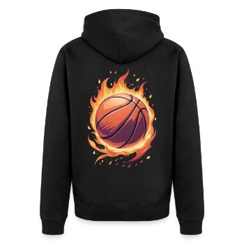 Basketball Players Basketball Players Men's Basketball - Unisex Premium Organic Zip Hoodie - black - Back - Nico (187cm)