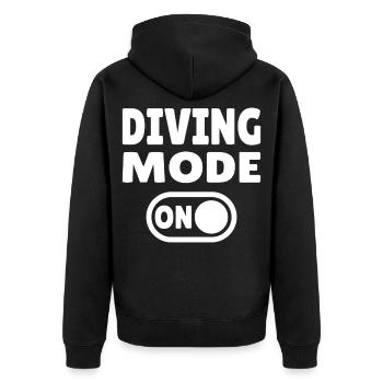 Mode plongée activé – Tauchen - Veste à capuche bio Premium Unisexe - noir - Dos - Nico (187cm)