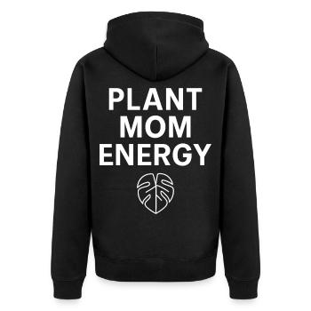 Déclaration énergétique de Plant Mom - Veste à capuche bio Premium Unisexe - noir - Dos - Nico (187cm)
