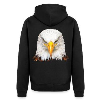 Pygargue à tête blanche - Veste à capuche bio Premium Unisexe - noir - Dos - Nico (187cm)