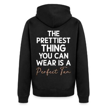  Spray Tan Tech Oil Machine Kit Spray Tanning - Unisex Premium Organic Zip Hoodie - black - Back - Nico (187cm)