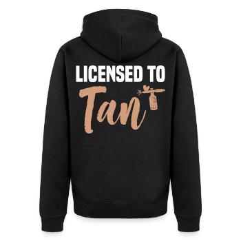  Spray Tan Technician Professionals Kit Spray Tan - Unisex Premium Organic Zip Hoodie - black - Back - Nico (187cm)