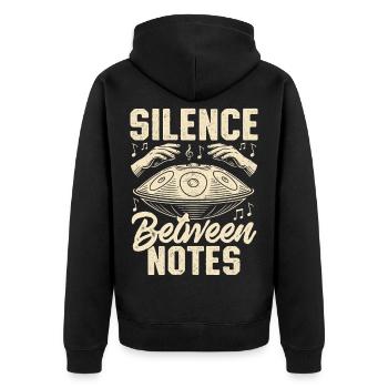 Silence entre les notes - Veste à capuche bio Premium Unisexe - noir - Dos - Nico (187cm)