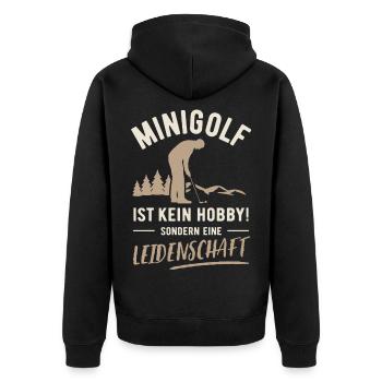 Minigolf | Kein Hobby sondern Leidenschaft - Veste à capuche bio Premium Unisexe - noir - Dos - Nico (187cm)