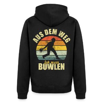 Bowling Bowling Drôle de dicon - Veste à capuche bio Premium Unisexe - noir - Dos - Nico (187cm)