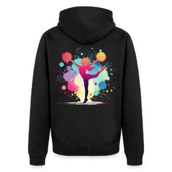 Pom-pom girl, Cheerleading, Cheer, fille - Veste à capuche bio Premium Unisexe - noir - Dos - Nico (187cm)