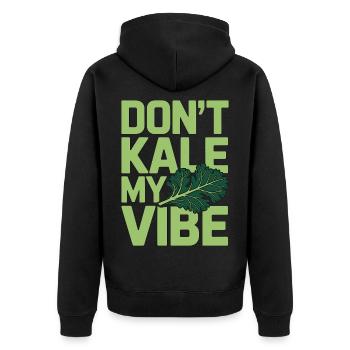 Nutritionist Don't Kale My Vibe Health Coach - Unisex Premium Bio Zip Hoodie - Schwarz - Hinten - Nico (187cm)