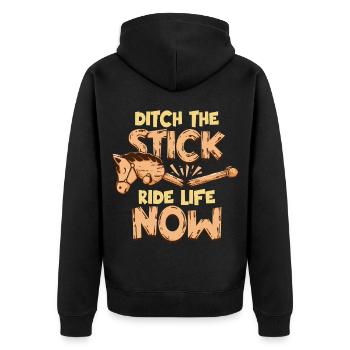 Anti-cavalerie de loisir - Veste à capuche bio Premium Unisexe - noir - Dos - Nico (187cm)