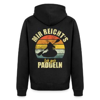 Pagaie en kayak en canoë : drôle de diction - Veste à capuche bio Premium Unisexe - noir - Dos - Nico (187cm)