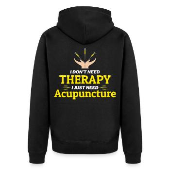 Licensed TCM Practitioner Expert Holistic Healing  - Unisex Premium Organic Zip Hoodie - black - Back - Nico (187cm)