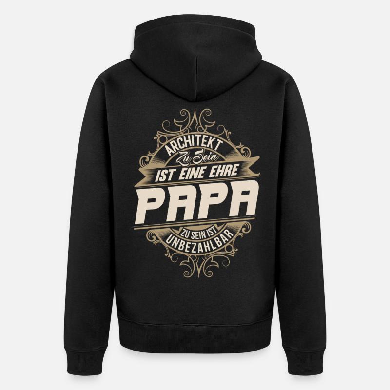 Architecte Papa - Veste à capuche bio Premium Unisexe - noir