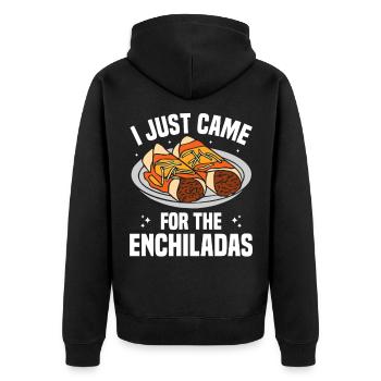 Enchiladas-Kostüm Mexikanische Feinschmeckerküche - Unisex Premium Bio Zip Hoodie - Schwarz - Hinten - Nico (187cm)