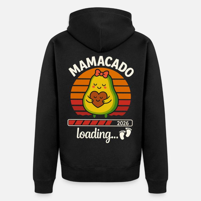 Mamacado Mama 2026 - Veste à capuche bio Premium Unisexe - noir