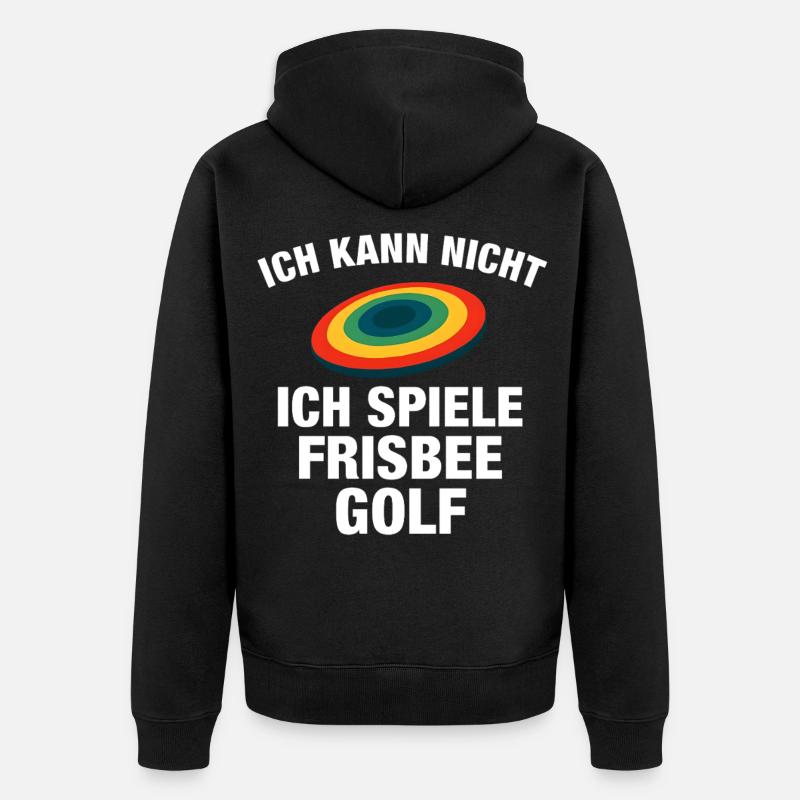 Frisbee Golf Excuse - Veste à capuche bio Premium Unisexe - noir