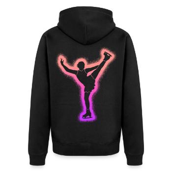 Patineuse artistique Fille patineuse artistique Patinage artistique - Veste à capuche bio Premium Unisexe - noir - Dos - Nico (187cm)