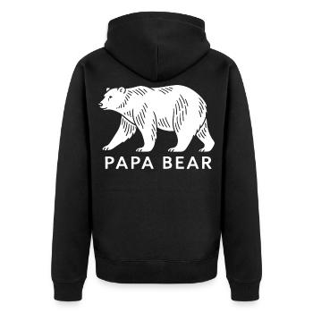 Papa Ours - Veste à capuche bio Premium Unisexe - noir - Dos - Nico (187cm)