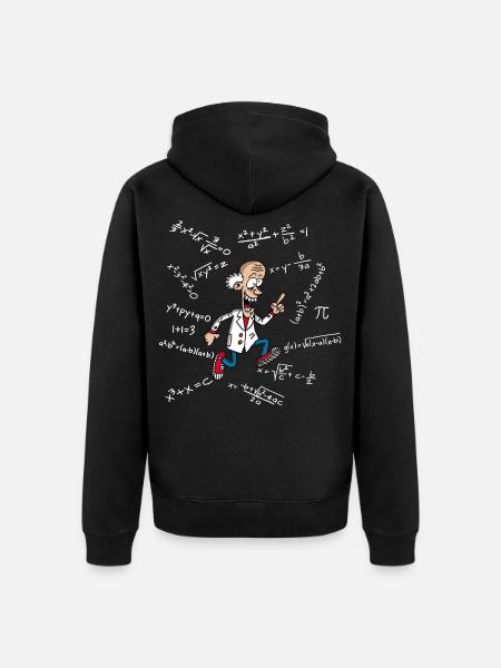Mad Scientist - Unisex Premium Organic Zip Hoodie - black