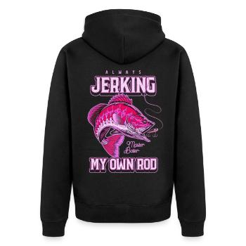 Toujours en train de branler ma canne en train de pêcher bizarrement - Veste à capuche bio Premium Unisexe - noir - Dos - Nico (187cm)
