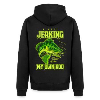 Toujours en train de branler ma canne en train de pêcher bizarrement - Veste à capuche bio Premium Unisexe - noir - Dos - Nico (187cm)