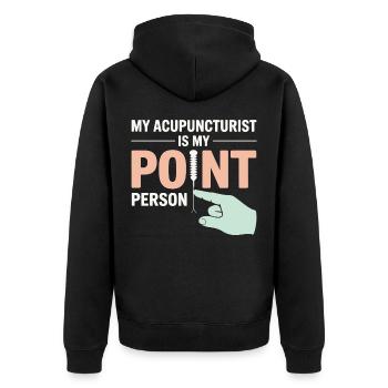 Praticien agréé en médecine traditionnelle chinoise, consultant expert en santé - Veste à capuche bio Premium Unisexe - noir - Dos - Nico (187cm)